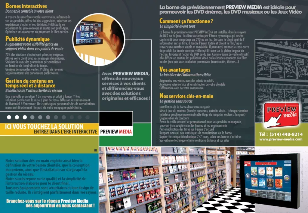 Borne interactive PREVIEW MEDIA